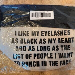 Bold Text makeup case in Black and White